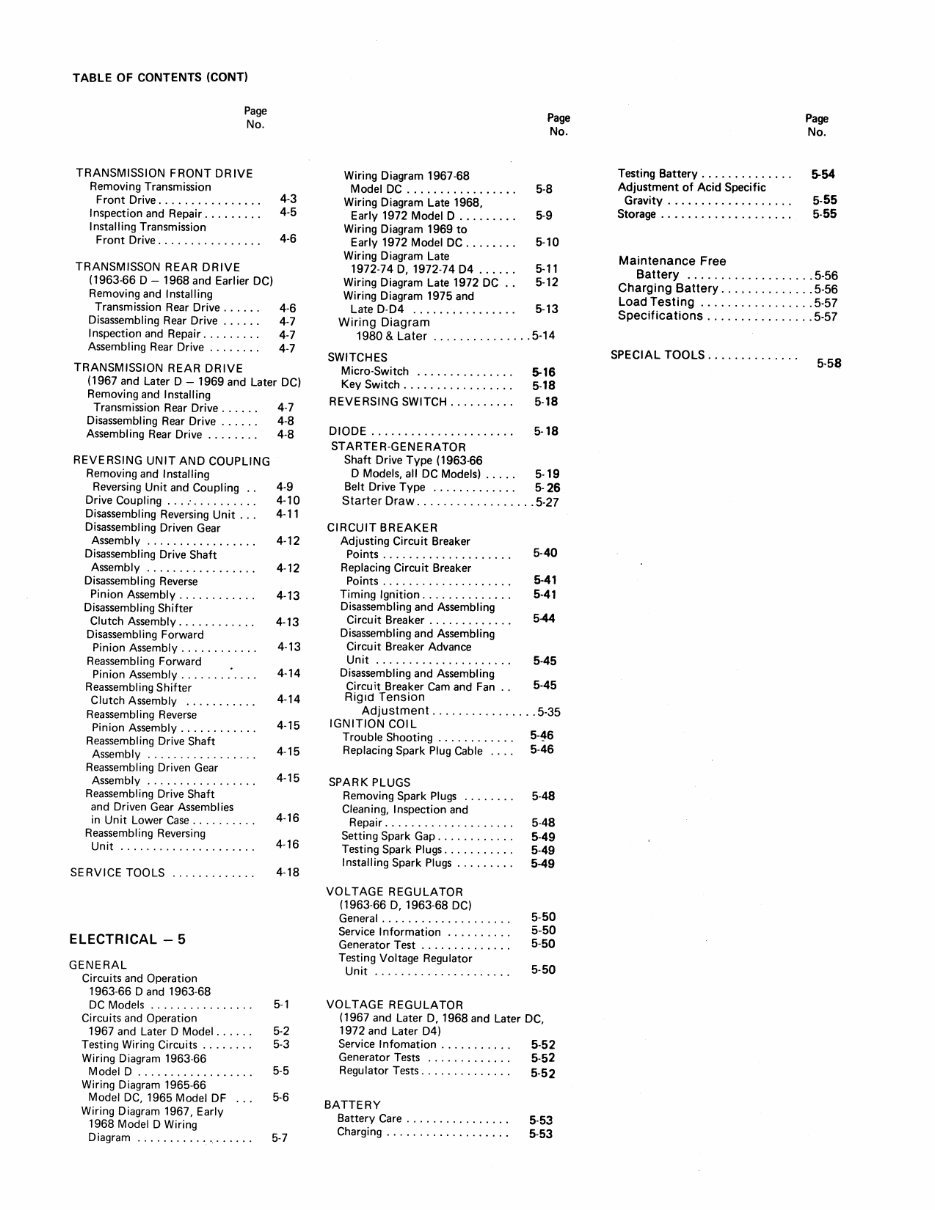 1963-1980 Harley Davidson Models D DC DF D4 Gas Golf Cart Service & Repair Manual preview img 8