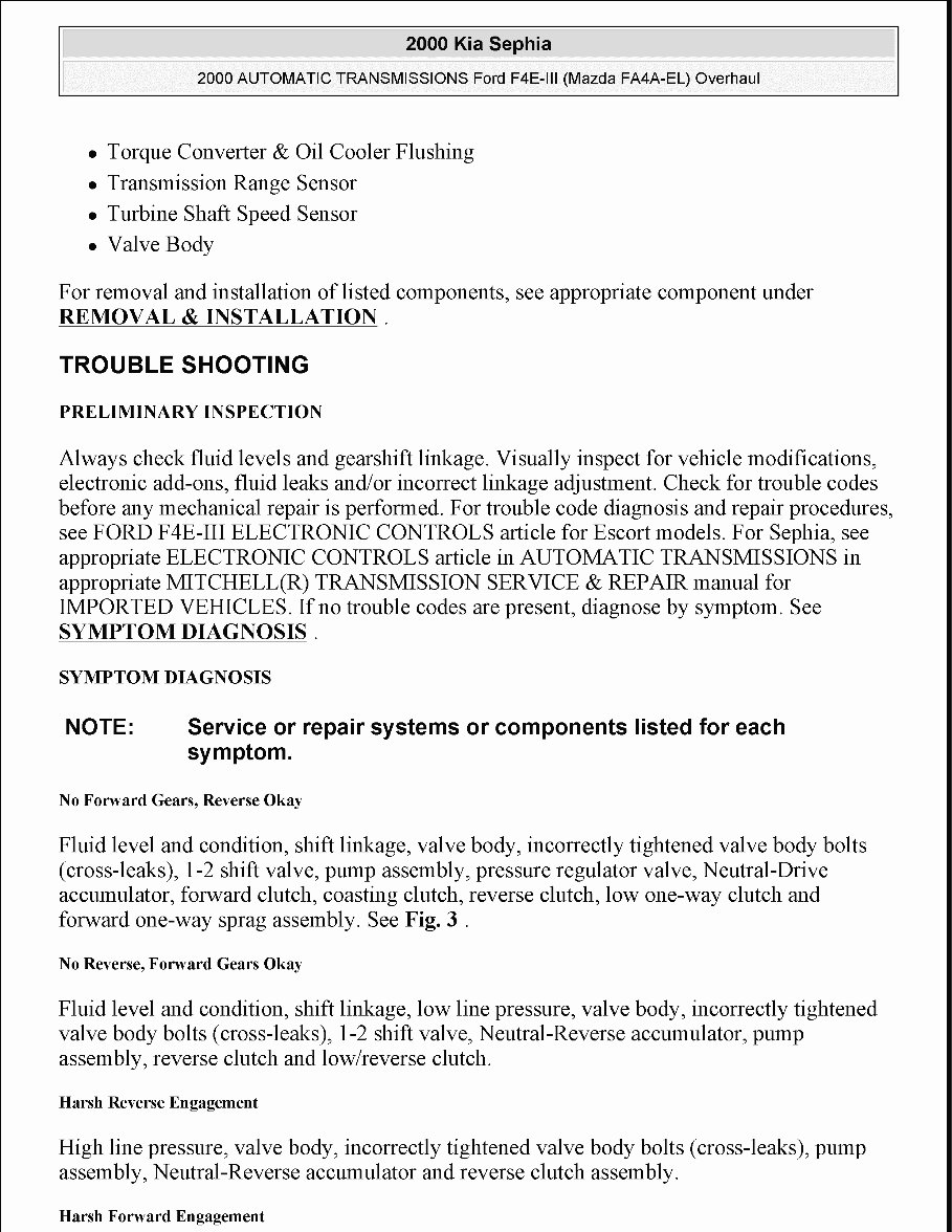 KIA SEPHIA Service Repair Manual 1998-2001 preview img 5