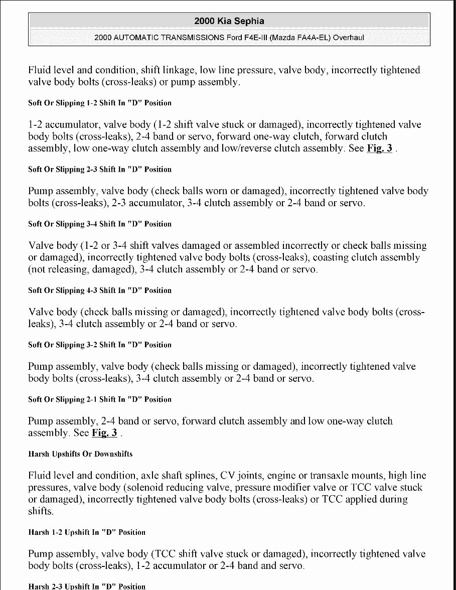 KIA SEPHIA Service Repair Manual 1998-2001 preview img 7