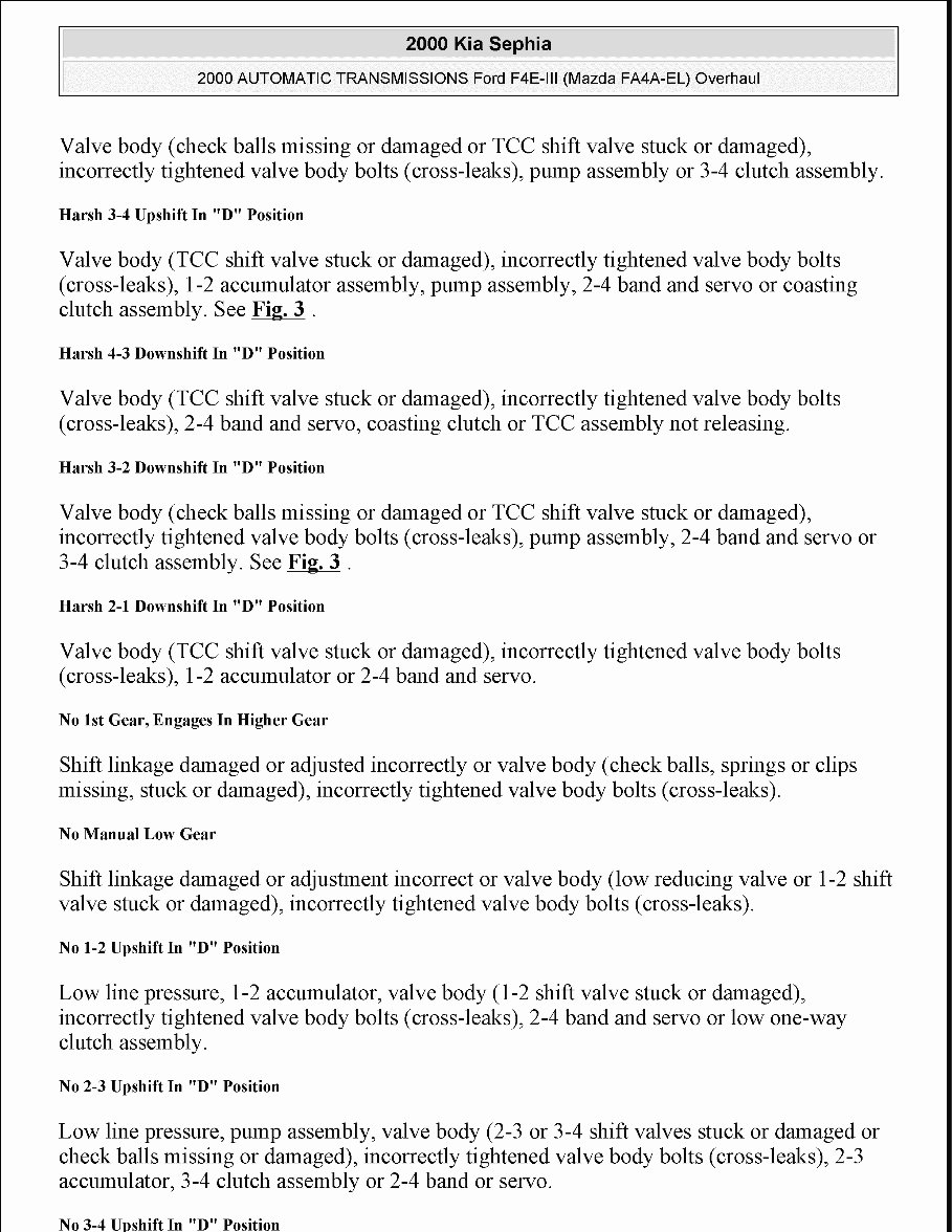 KIA SEPHIA Service Repair Manual 1998-2001 preview img 8