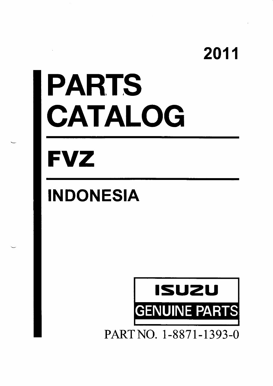 20082011 Isuzu FVZ Truck Parts Catalog