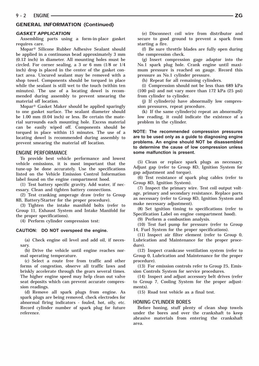 1997 Jeep ZG Grand Cherokee Service Manual preview img 2