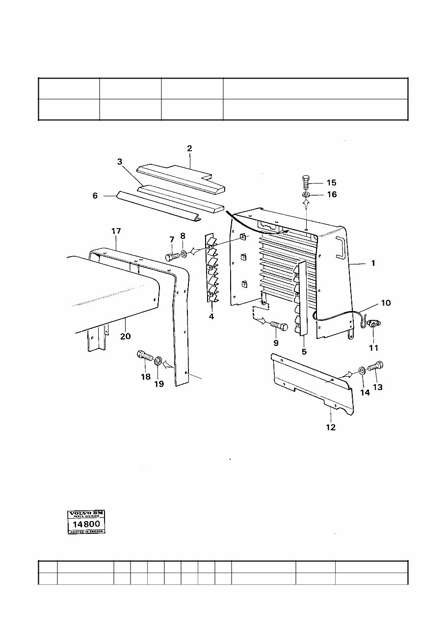 Volvo BM 4200 Wheel Loader Service Parts Catalogue Manual INSTANT SN: 1-10000 preview img 1