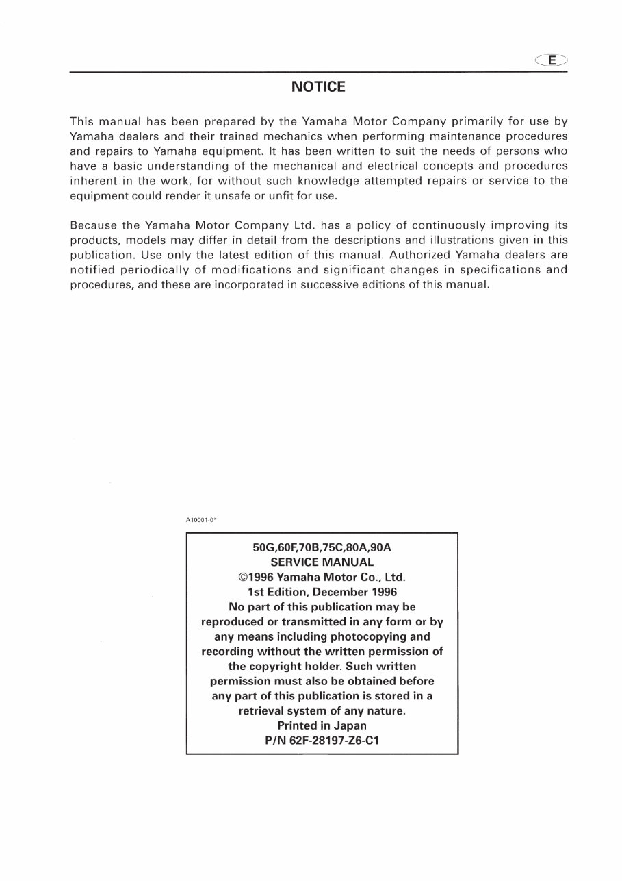2003 Yamaha 70HP Outboard Service & Repair Manual preview img 2