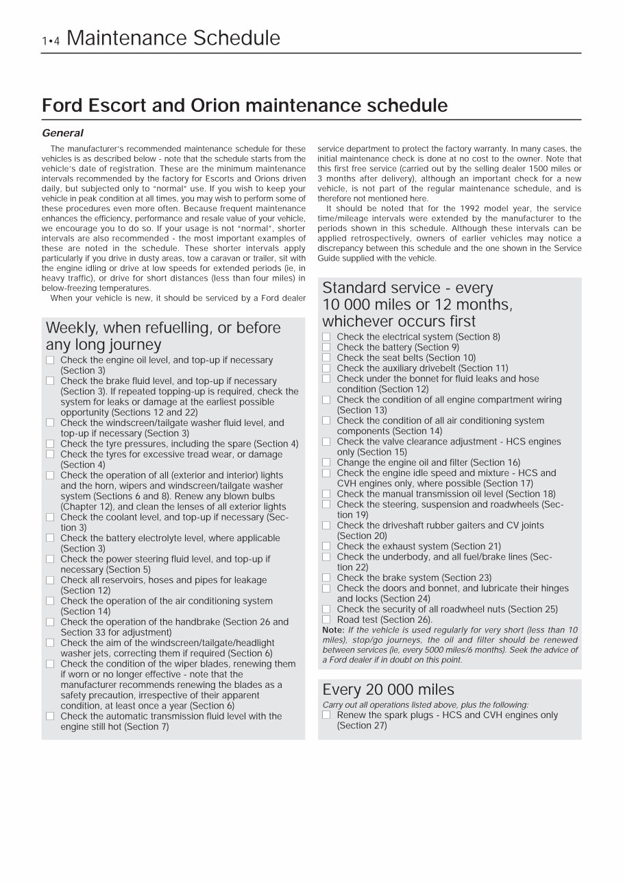1992 Ford Escort Service & Repair Manual Software preview img 4