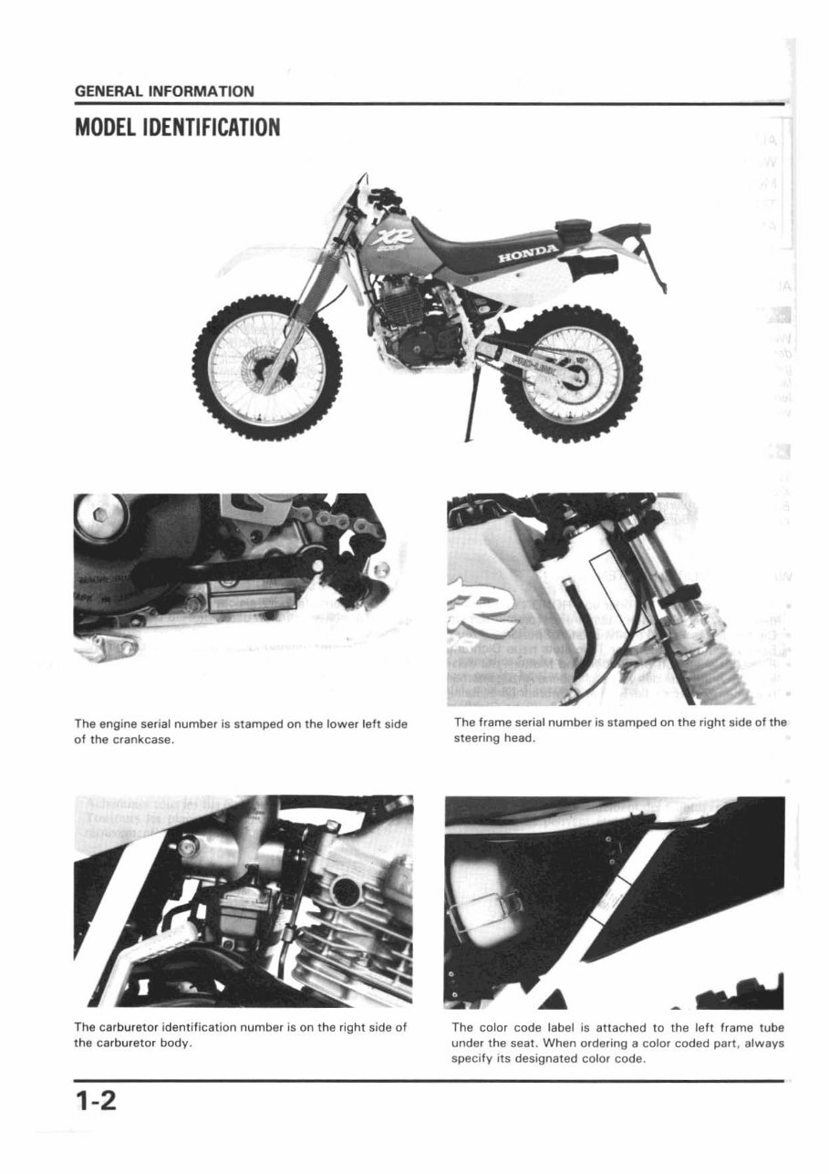 1988-2000 XR600R Service & Repair Manual preview img 3