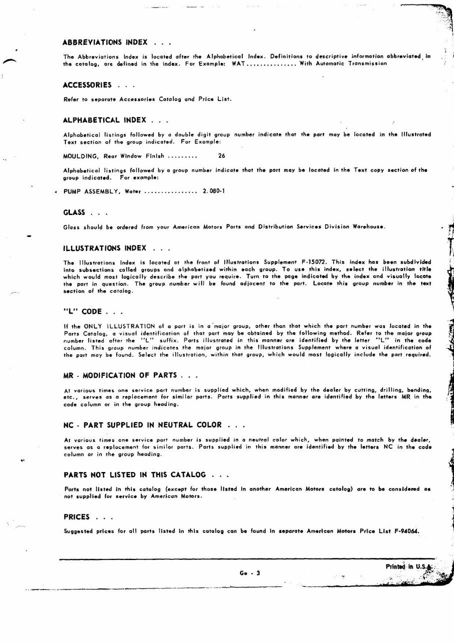 1967-1973 AMC AMX Javelin Service & Repair Manual (incl. Parts Catalog) preview img 4