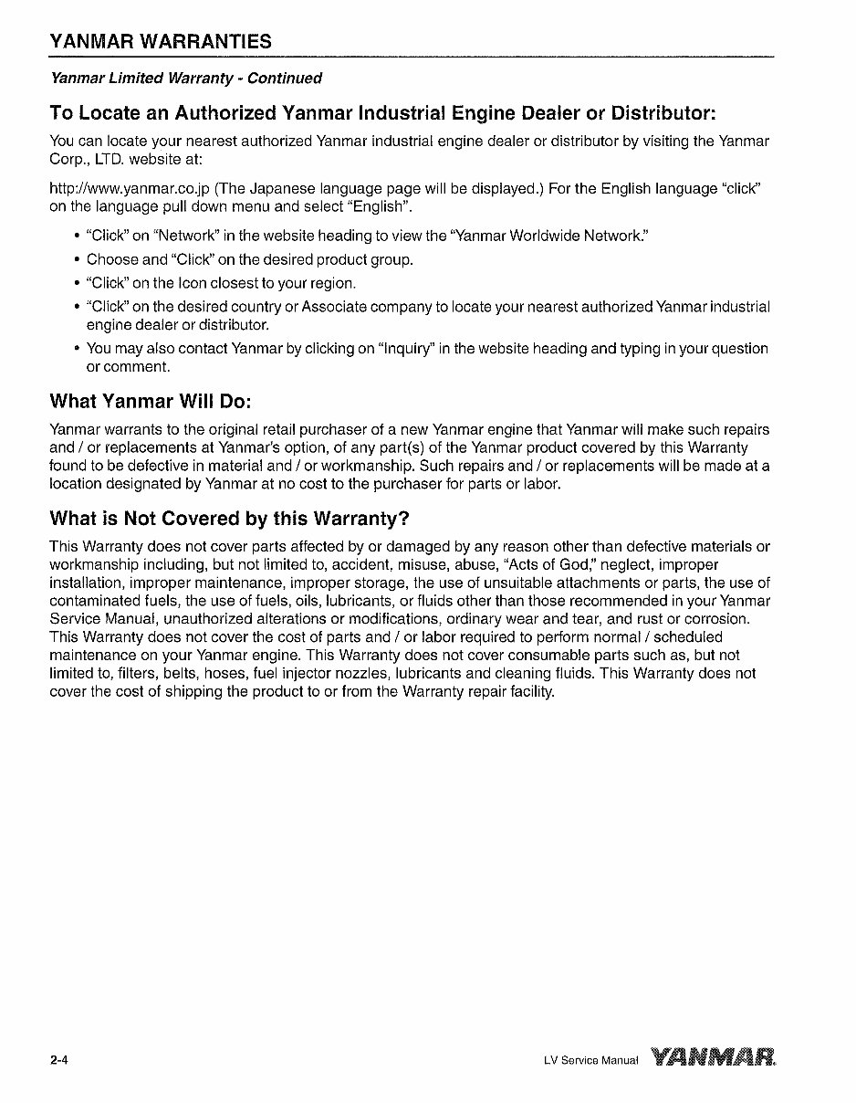 YANMAR L48V L70V L100V Engine Full Service & Repair Manual preview img 10