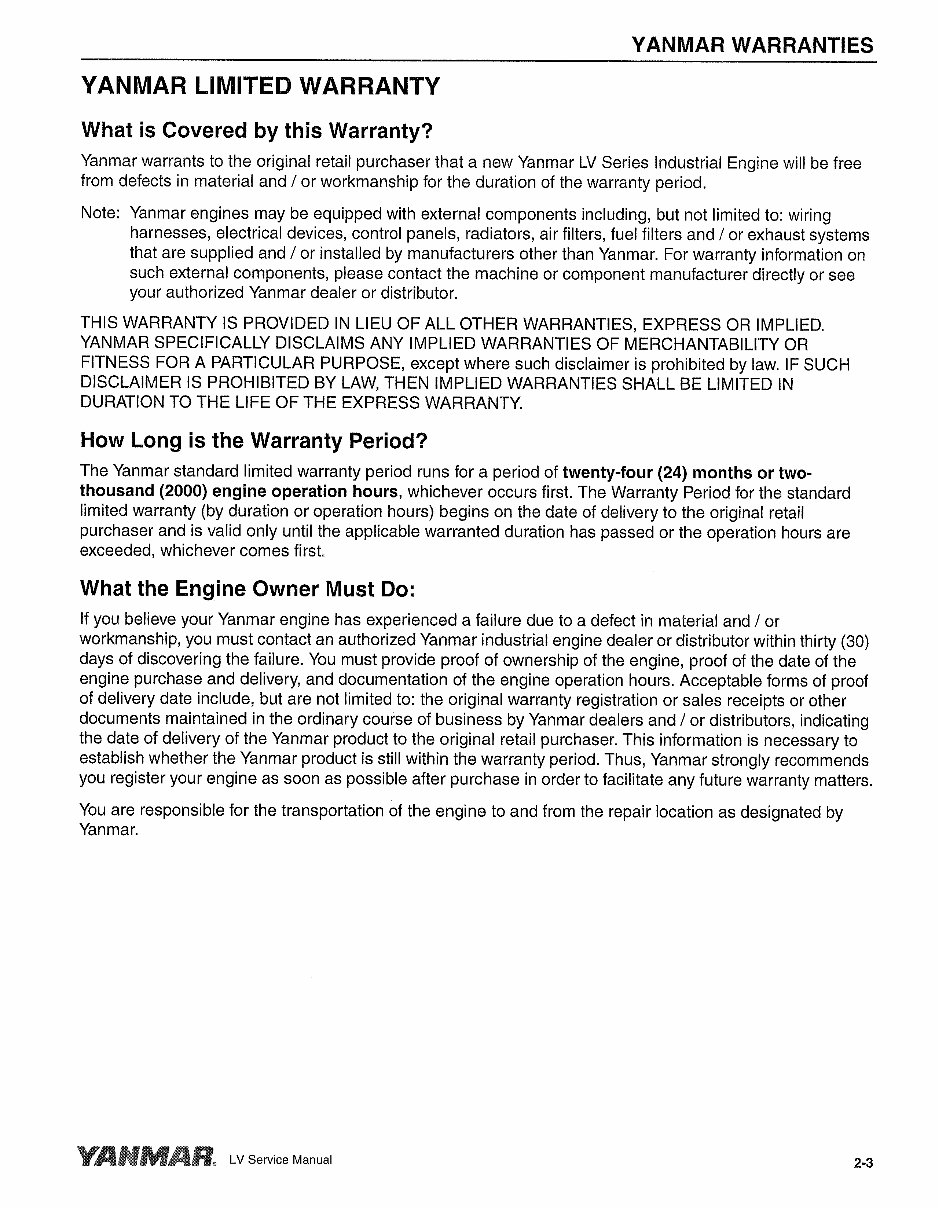 YANMAR L48V L70V L100V Engine Full Service & Repair Manual preview img 9