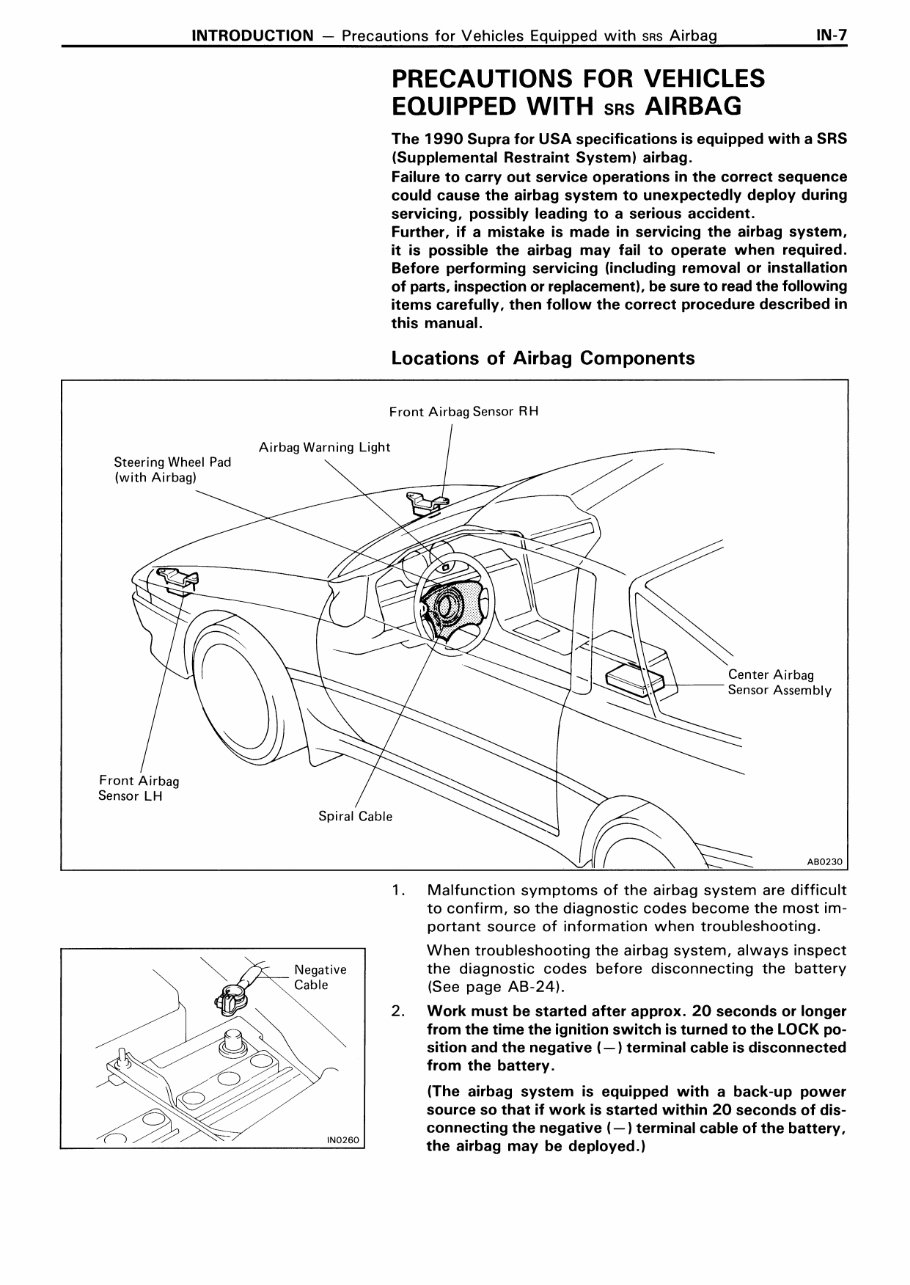 1990 Toyota Supra Service & Repair Manual preview img 9