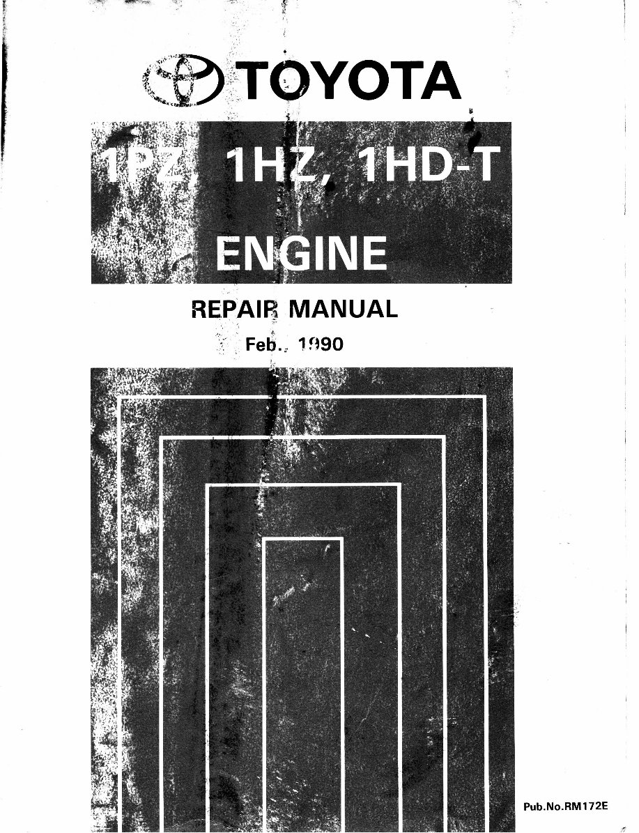 Toyota 1PZ/1HZ/1HD-T Engines OEM Service & Repair Manual preview img 1