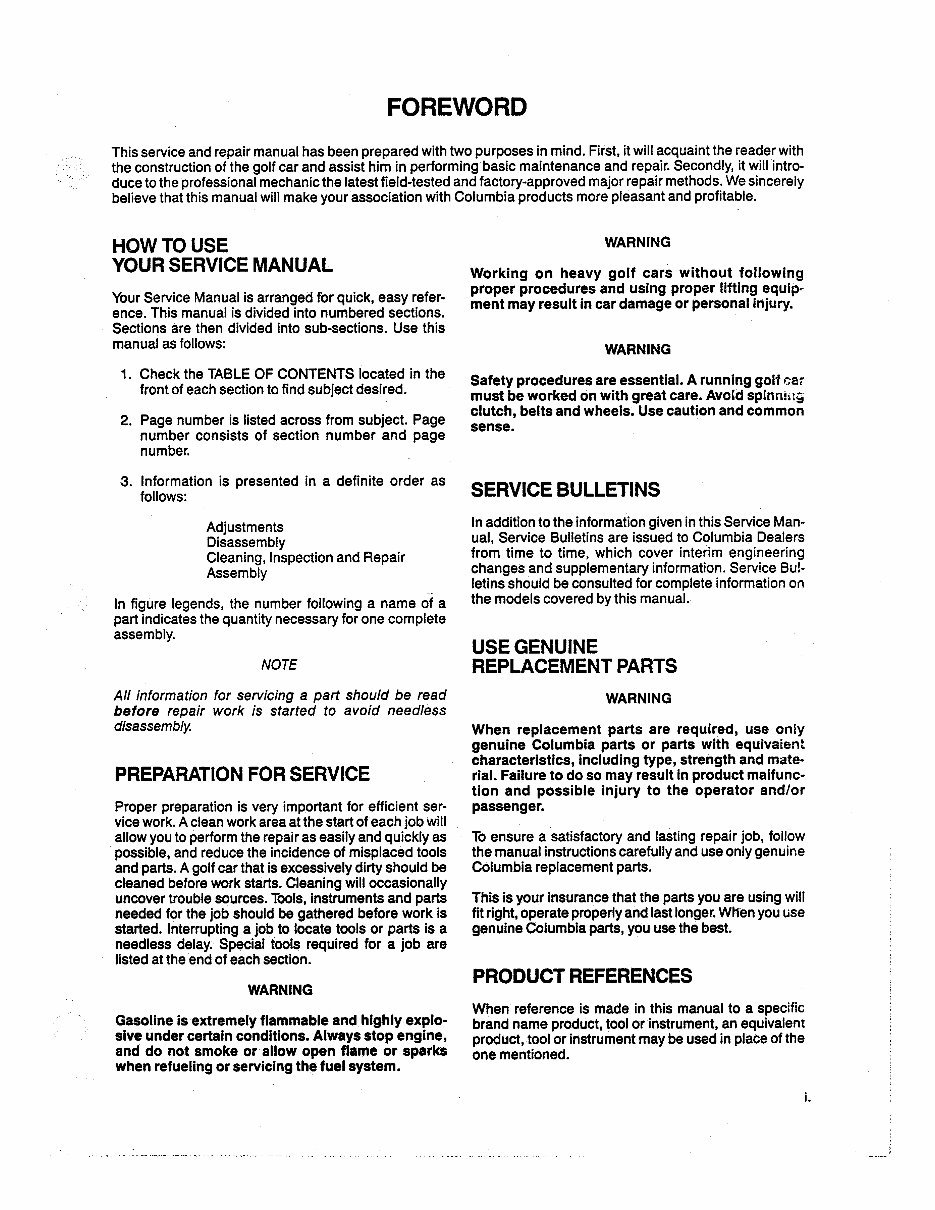 HARLEY DAVIDSON D3 DX4 GASOLINE GOLF CART Service Repair Workshop Manual 1982 preview img 2