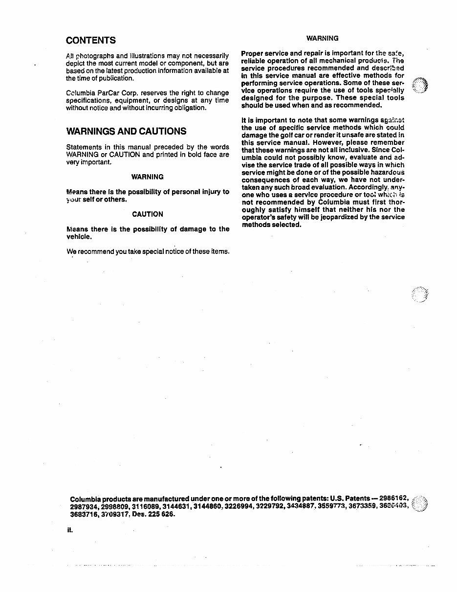 HARLEY DAVIDSON D3 DX4 GASOLINE GOLF CART Service Repair Workshop Manual 1982 preview img 3