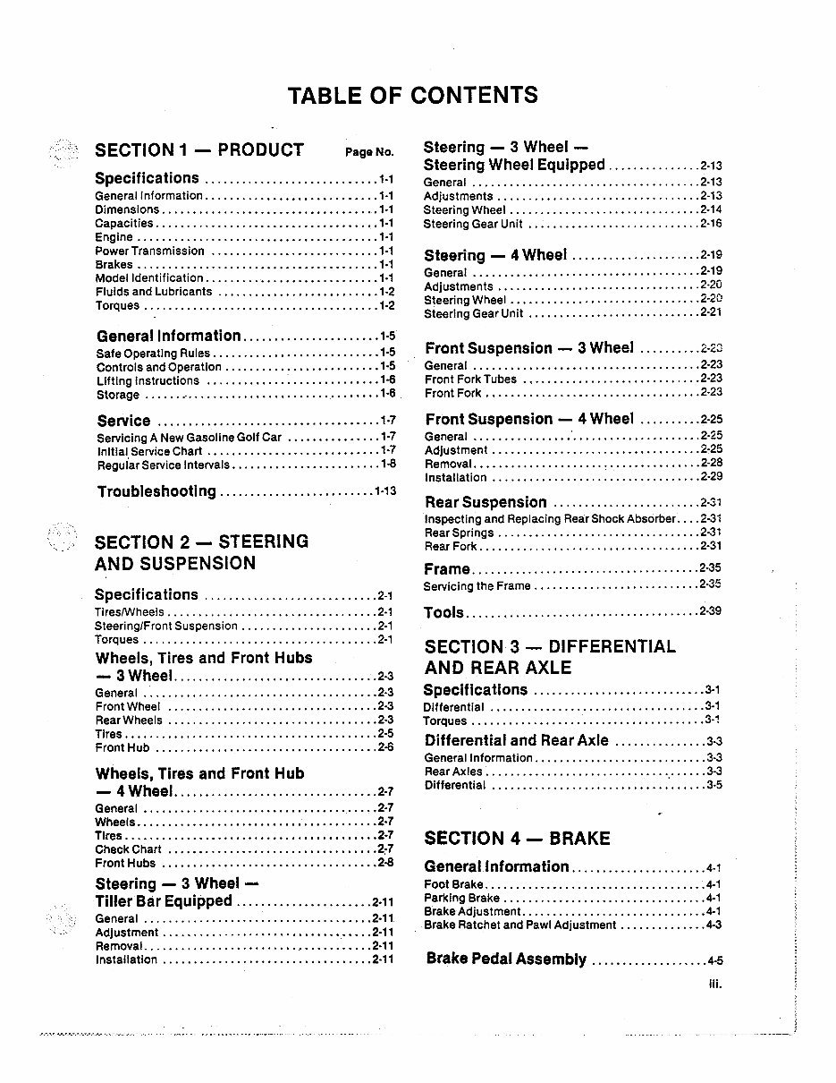 HARLEY DAVIDSON D3 DX4 GASOLINE GOLF CART Service Repair Workshop Manual 1982 preview img 4