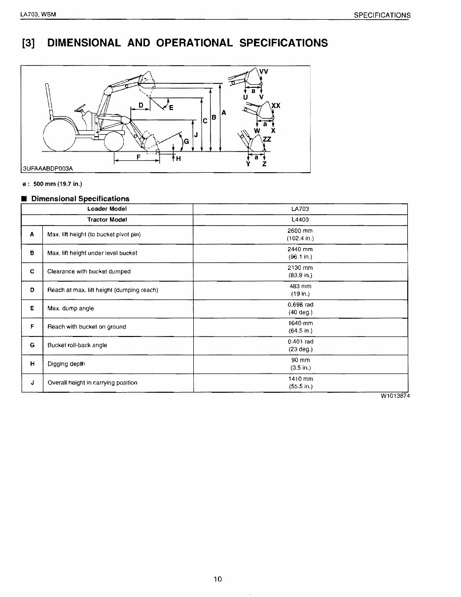 KUBOTA LA703 FRONT END Loader Workshop Service Manual preview img 10