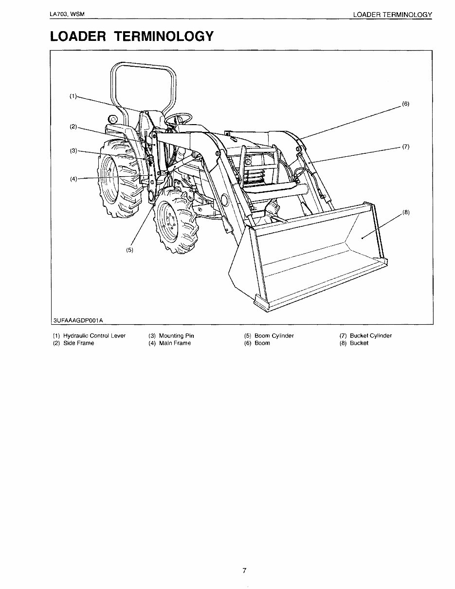 KUBOTA LA703 FRONT END Loader Workshop Service Manual preview img 7