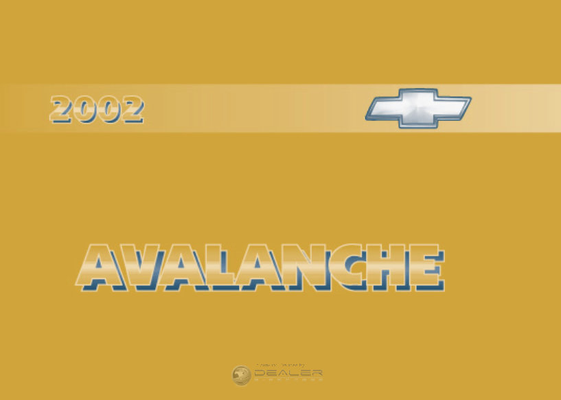 2002 CHEVROLET AVALANCHE Owners Manual preview img 1