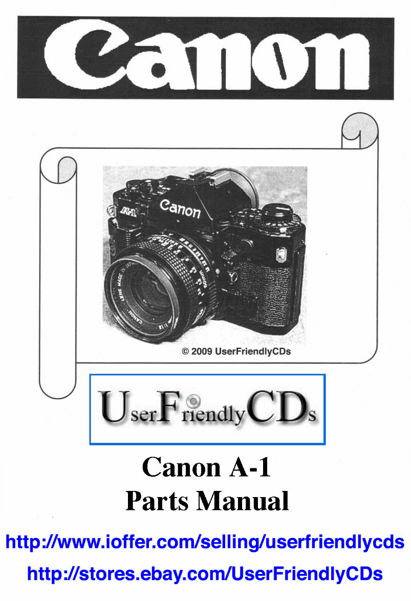 Canon A-1 A1 Camera Service Repair Manual preview img 1