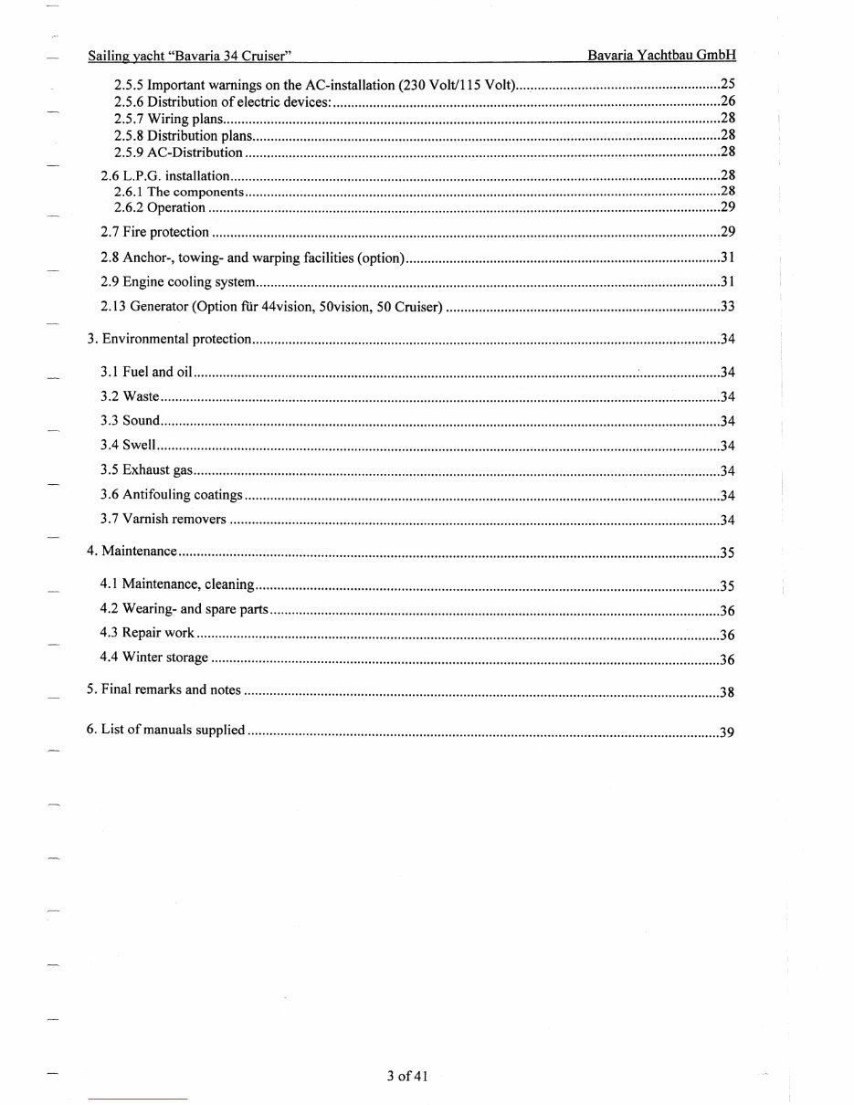 Bavaria Yachts 34 Cruiser Manual For Owners And Skippers preview img 3