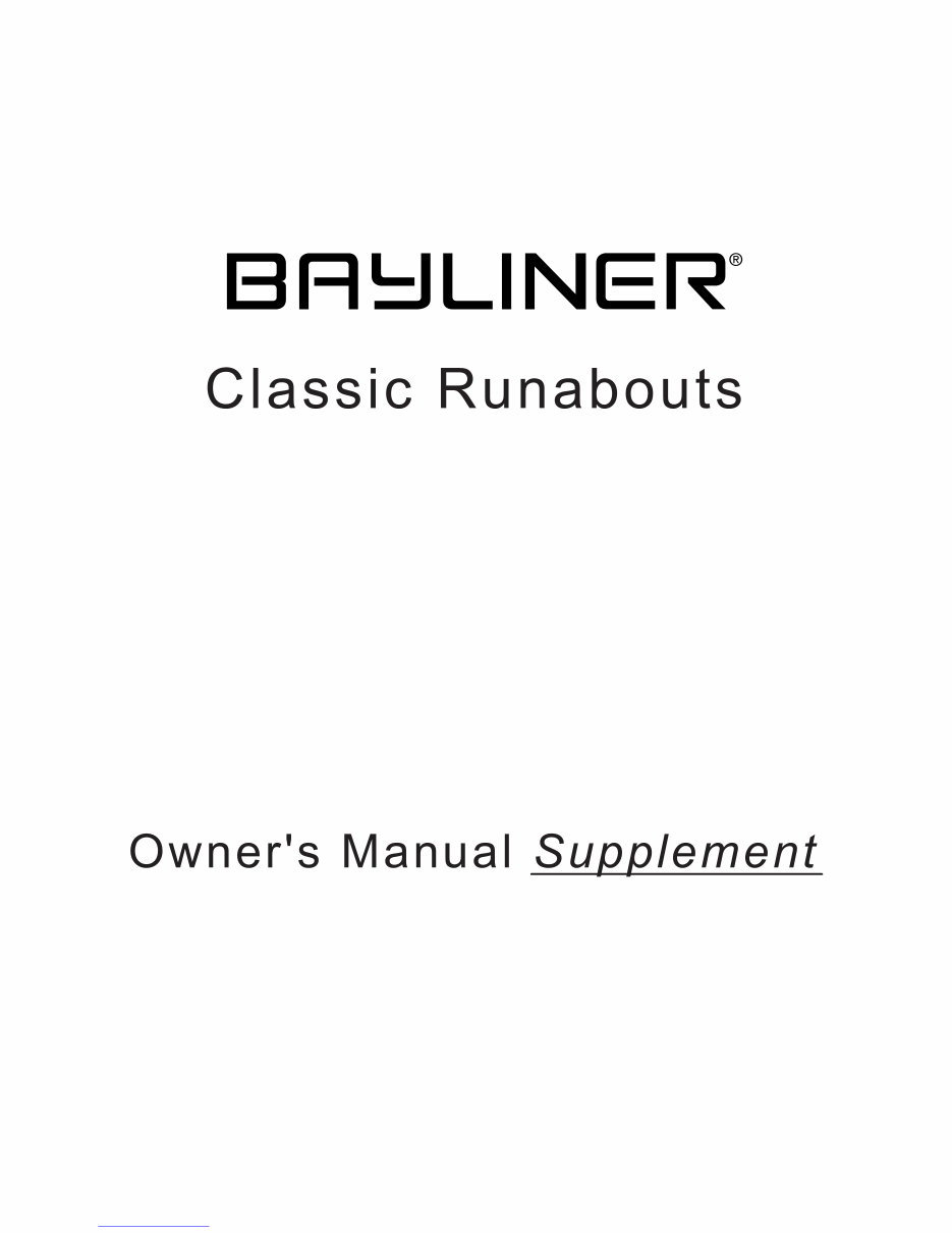 Bayliner Classic Runabout Owners Manual preview img 1