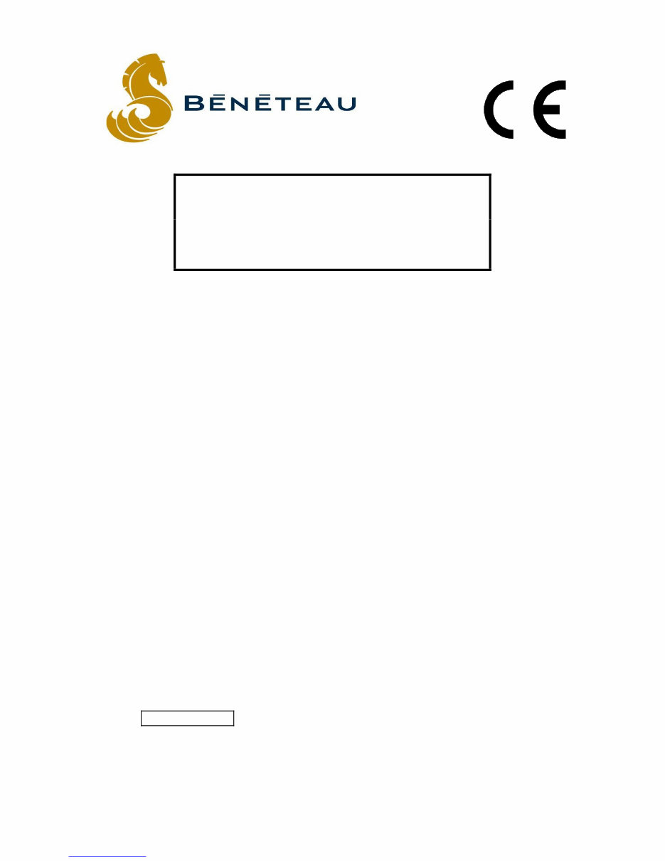Beneteau First 21.7 Owners Manual preview img 1