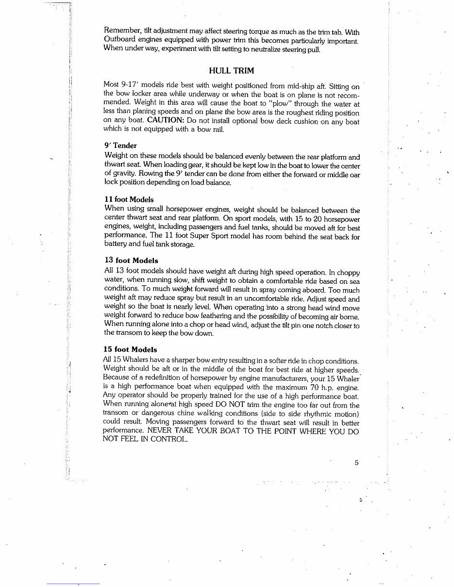 Boston Whaler 13' Super Sport Owners Manual preview img 7