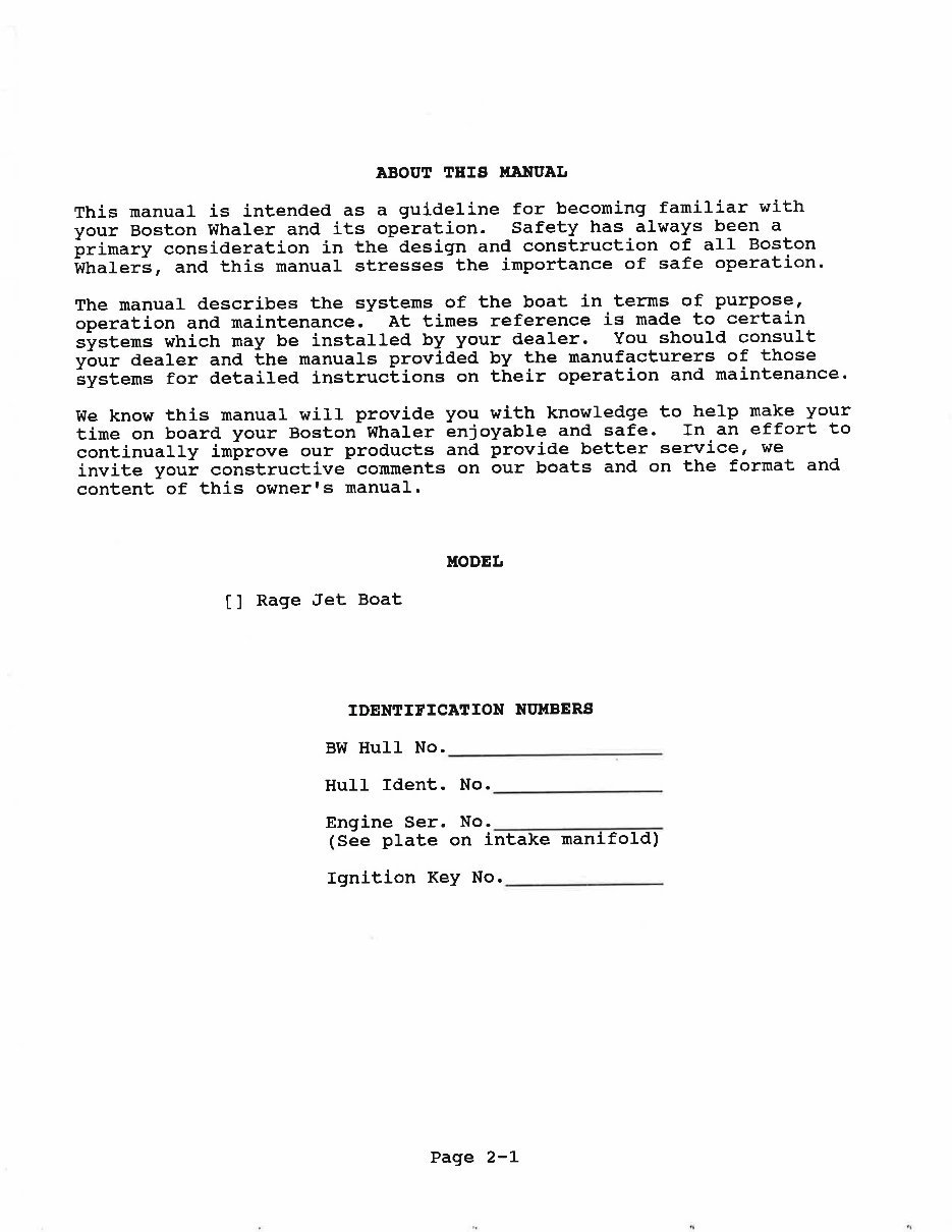 Boston Whaler Rage Jet Boat Owners Manual preview img 9