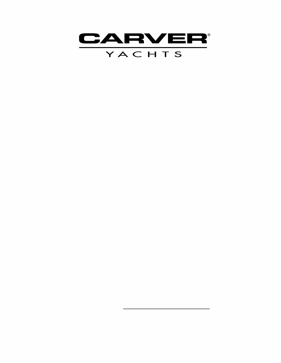 2004 Carver Yachts 356 Motor Yacht Owners Manual preview img 1