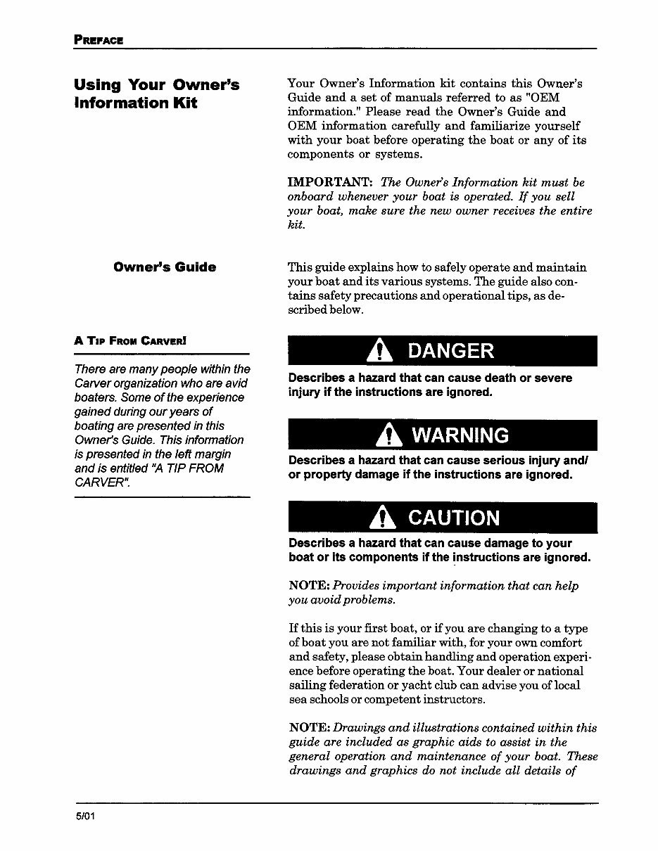 Carver Yachts 404 Cockpit Motor Yacht 2002 Owners Manual preview img 7