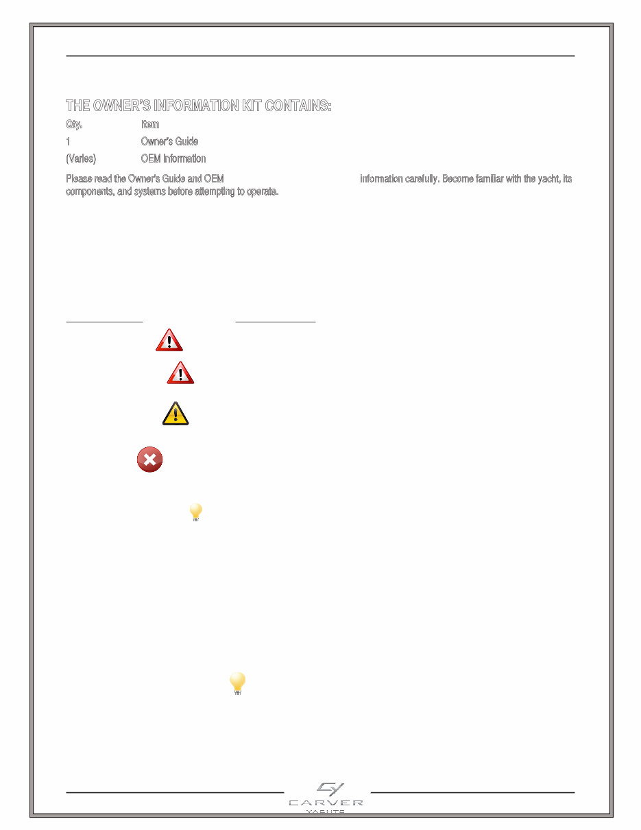 Carver Yachts 54 Voyager 2011 Owners Manual preview img 8