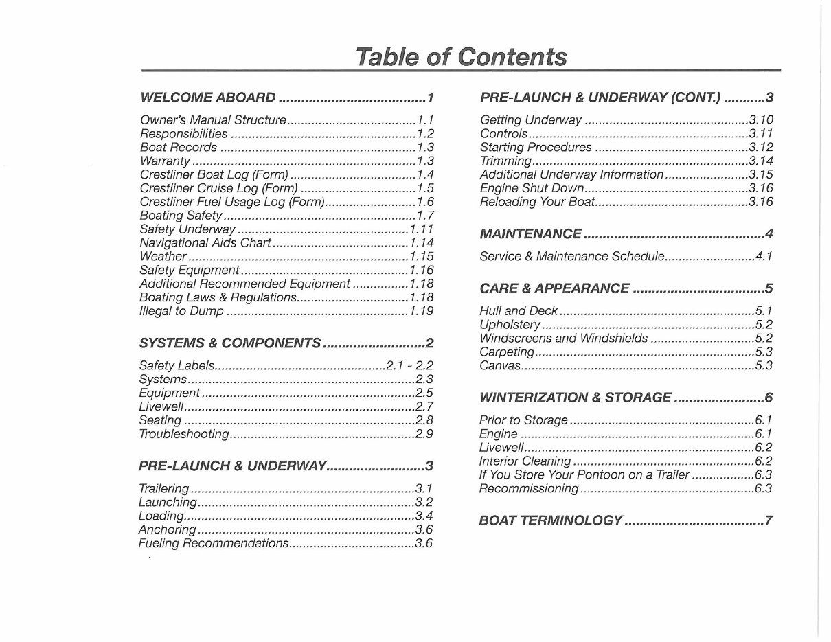 Crestliner Boat Owners Manual preview img 3