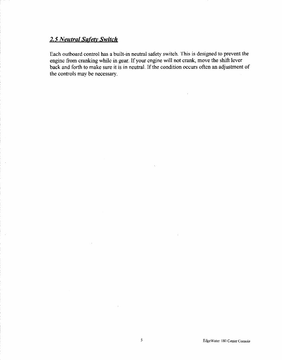 Edgewater 180CC Owners Manual preview img 10