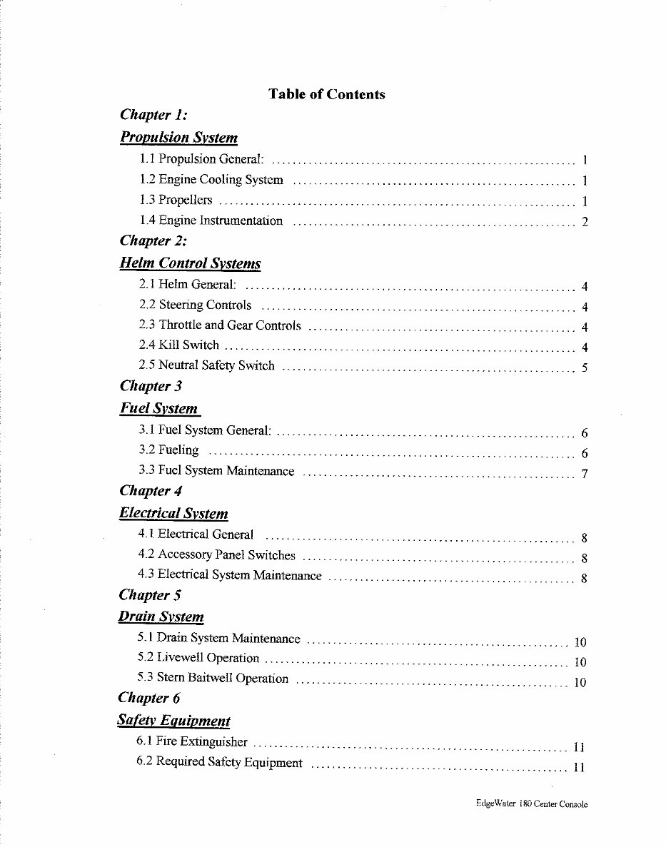 Edgewater 180CC Owners Manual preview img 4