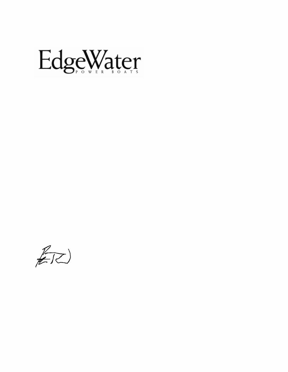 Edgewater 265EX Owners Manual preview img 2