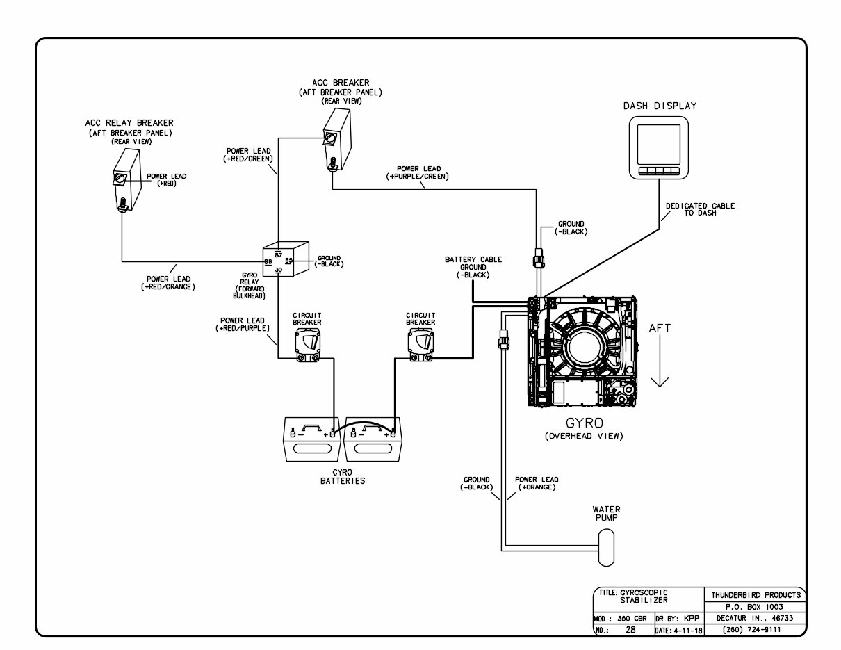 Formula 350 CBR Gyro Stabilizer System Schematics Diagram preview img 1