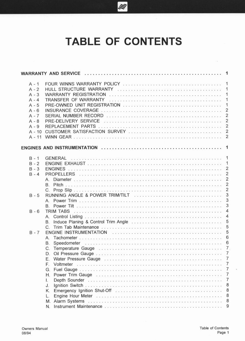 1995-1997 Four Winns Sportboat Owners Manual preview img 7