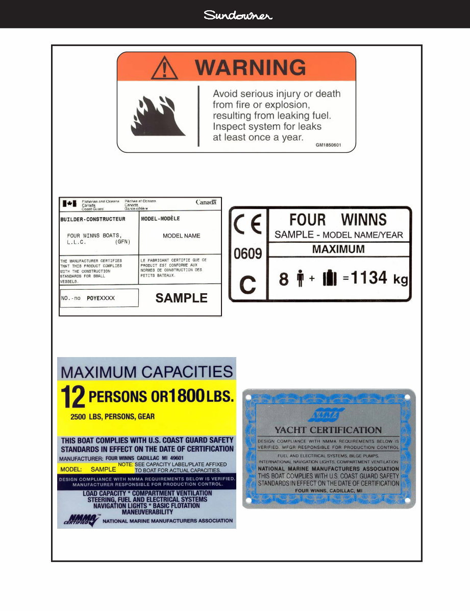2004 Four Winns Sundowner Owners Manual preview img 9