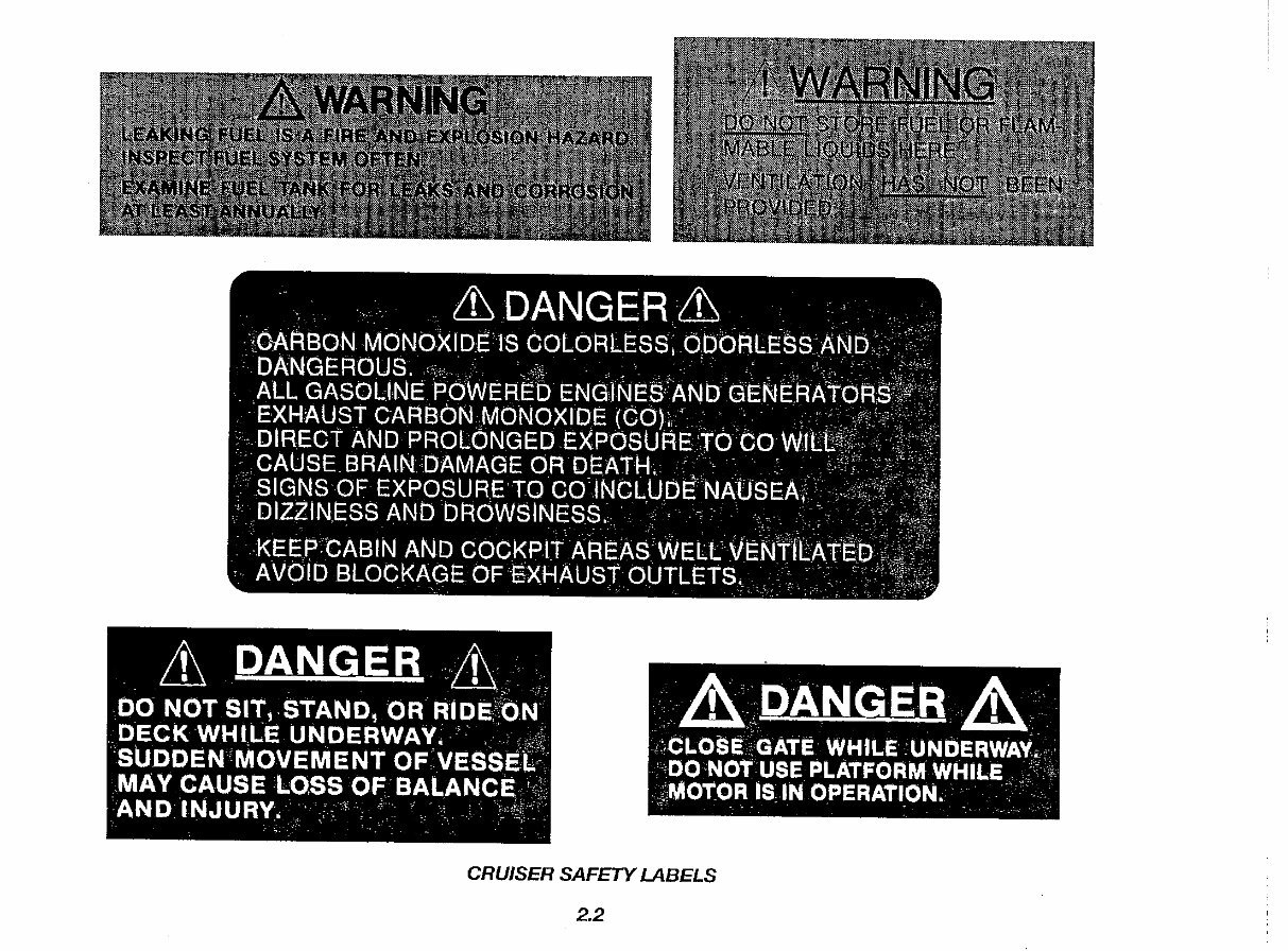 1991 Glastron Cruisers Supplement Owners Manual preview img 3