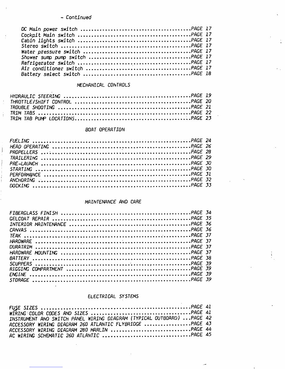 Grady-White Boats 260 Atlantic Flybridge Owners Manual preview img 3