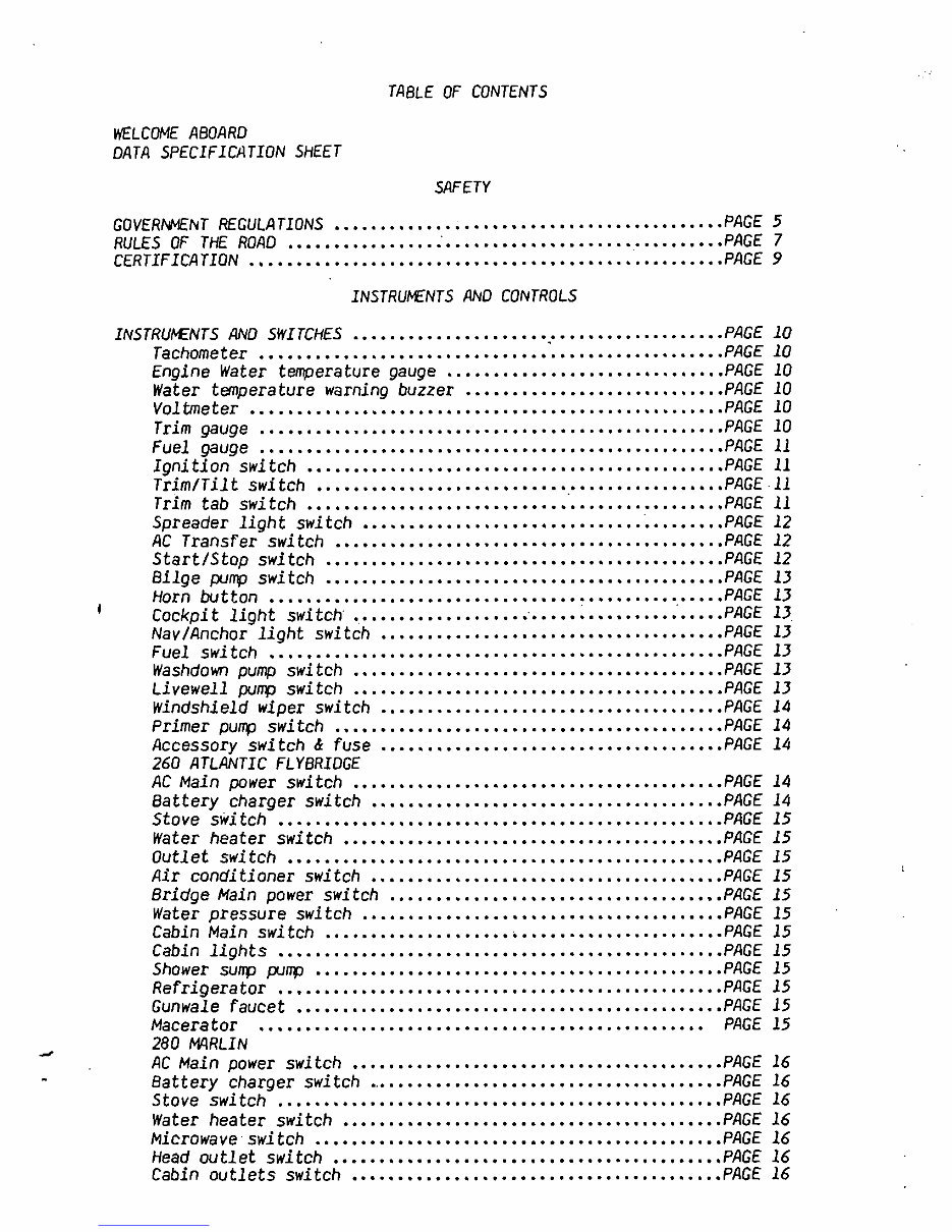 Grady-White Boats 280 Marlin Owners Manual preview img 2