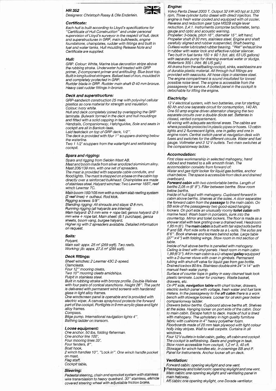 Hallberg Rassy 352 Owners Manual [ger] preview img 3
