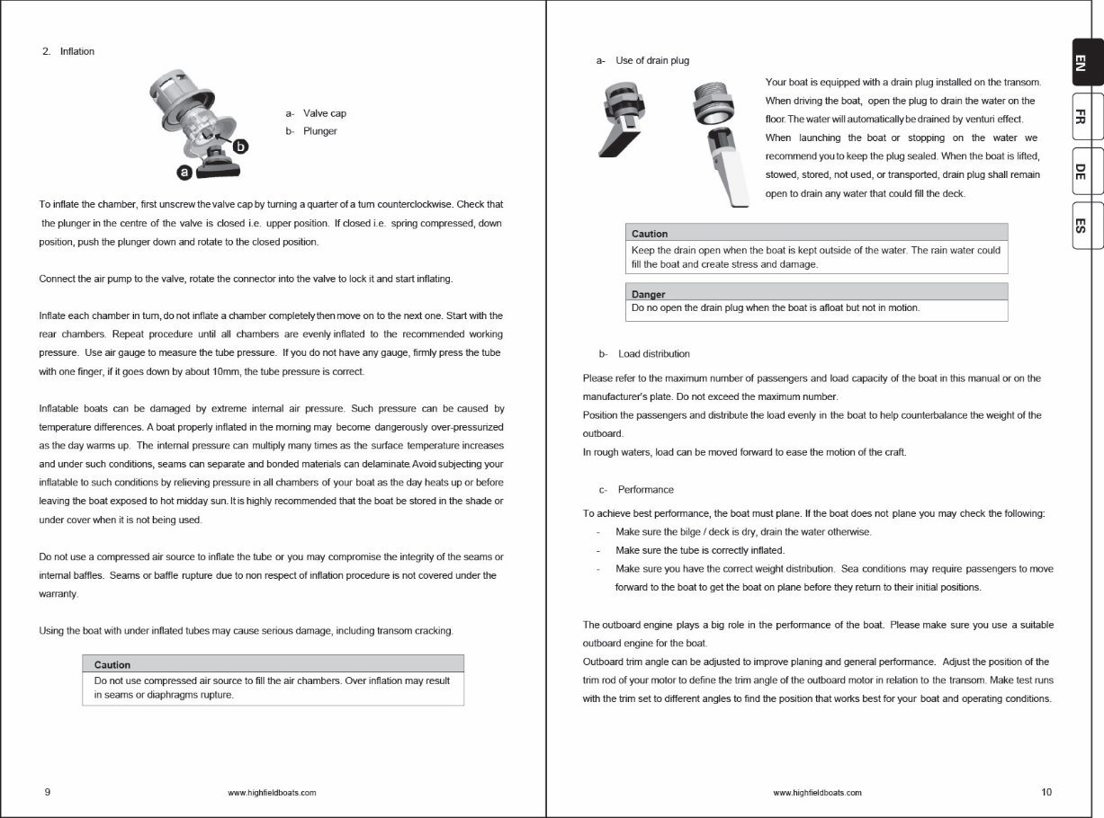 Highfield Ultralite 240/260/290/310/340 Owners Manual preview img 6