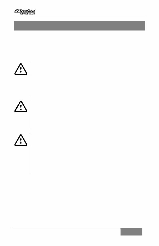 Manitou Pantoon Boats Owners Manual preview img 5