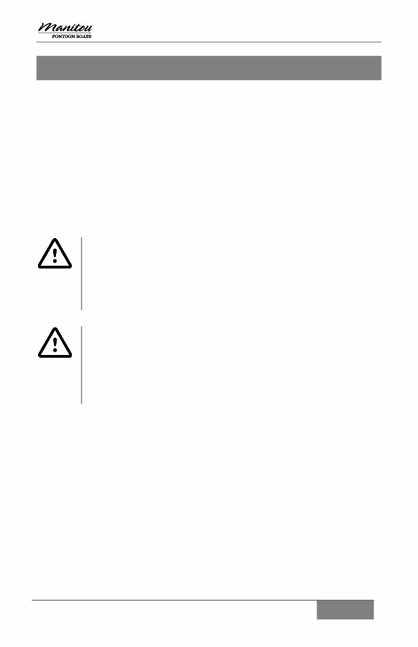 Manitou Pantoon Boats Owners Manual preview img 9