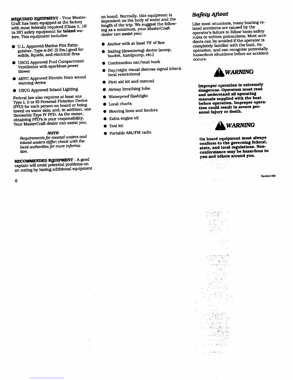 1991-1995 MasterCraft Barefoot 200 Owners Manual preview img 10