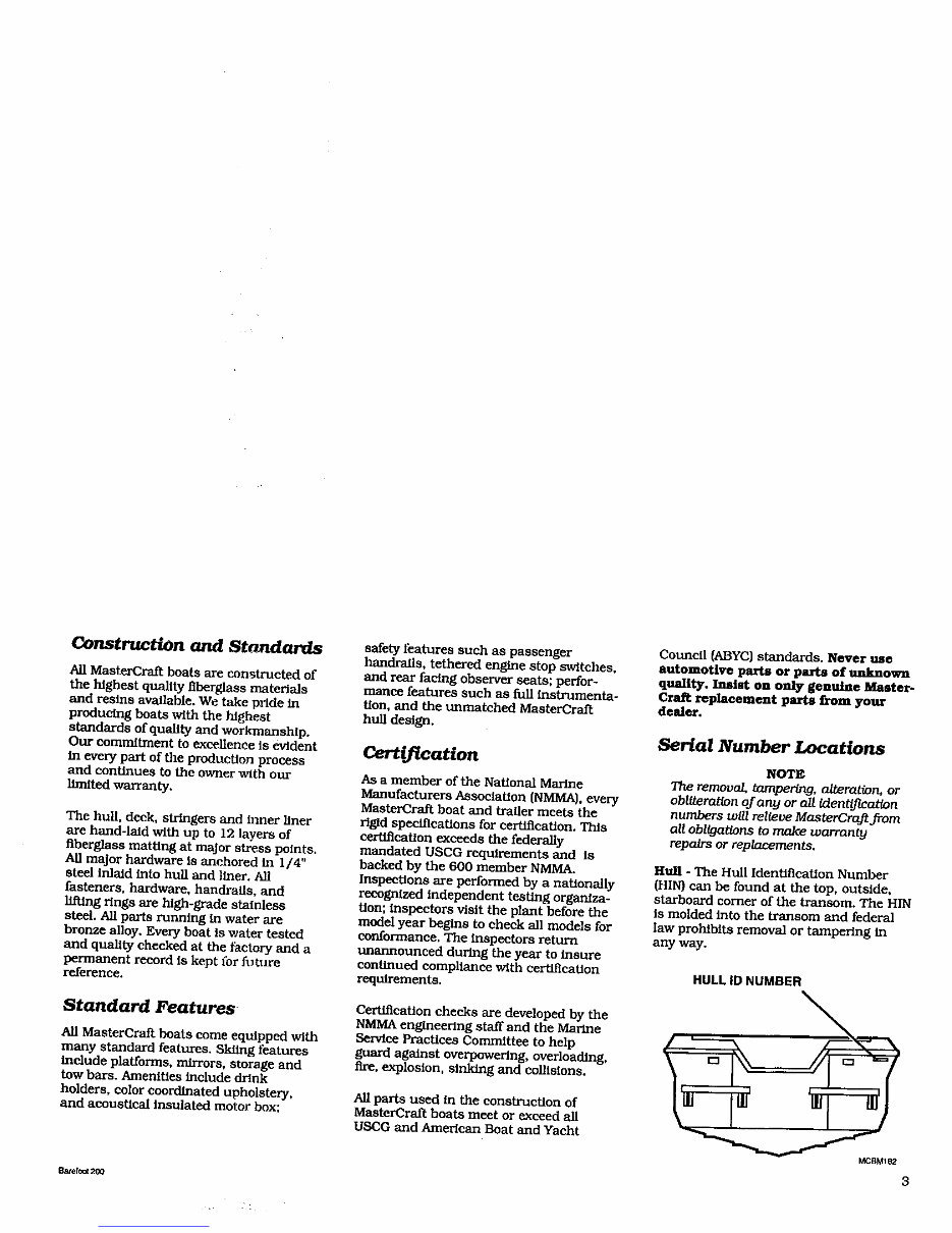 1991-1995 MasterCraft Barefoot 200 Owners Manual preview img 7