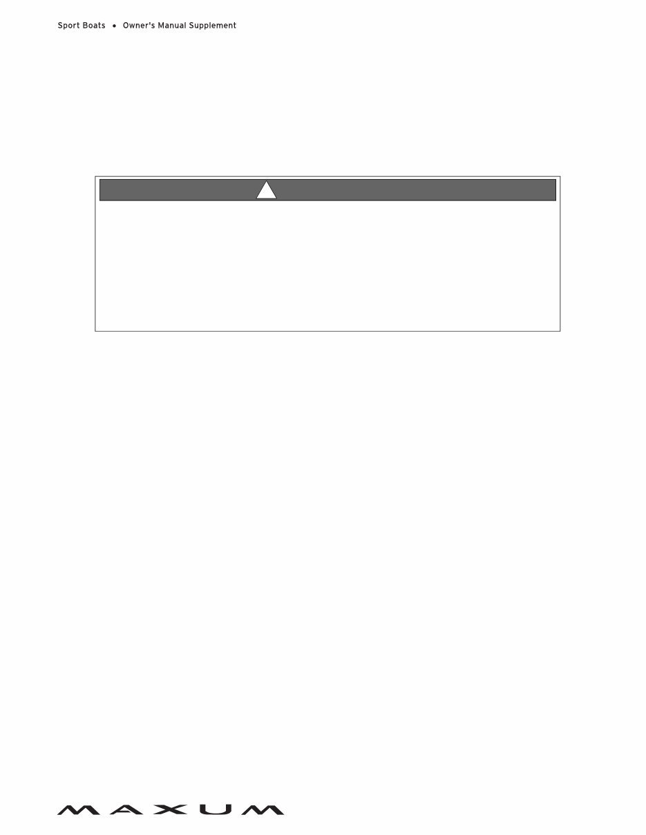 Maxum Sport Boats Owners Manual Supplement preview img 9