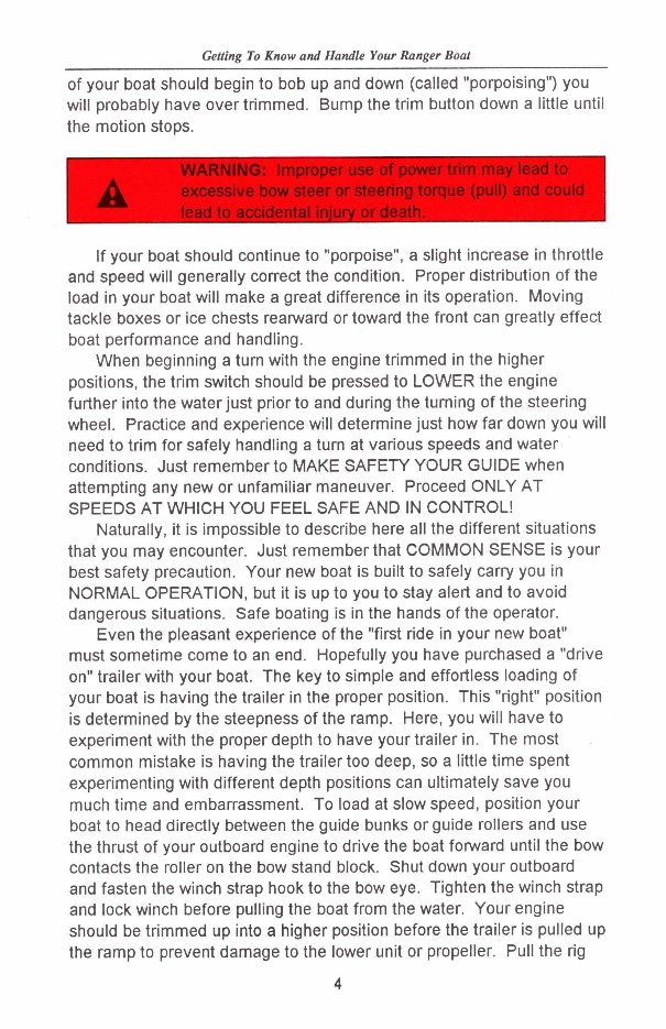 Ranger Fiberglass Owners Manual 1995 preview img 6