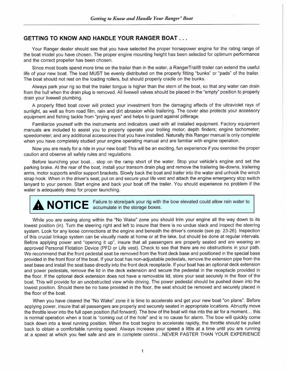 Ranger Z-Comanche, Z-500 / Z-100, Reata, Fisherman, Angler, Bay Ranger, Intracoastal, Ranger Trial Trailers Owners Manual preview img 3