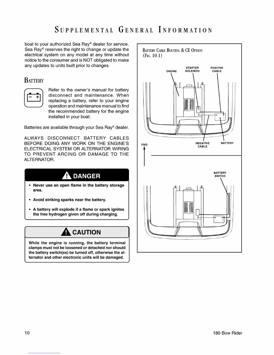 Sea Ray 180 Bow Rider Owners Manual Supplement preview img 10